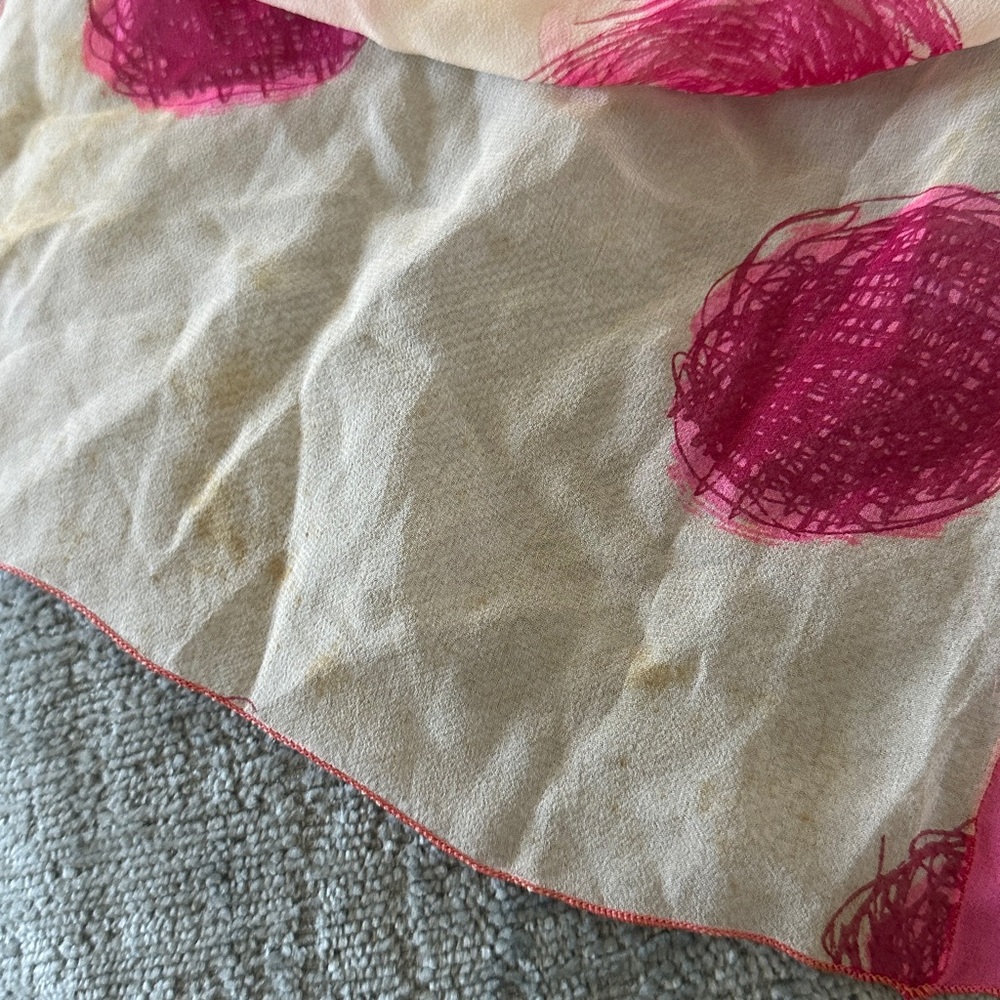 Vintage 60’s Vera Pink Design Silk Head Scarf - Picture 7 of 9